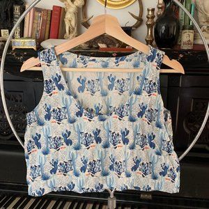 Handmade Cactus Print Tank